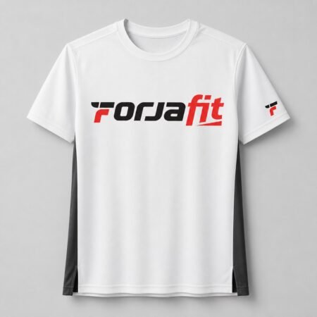 Camiseta Branca de Modelagem Ampla ForjaFit