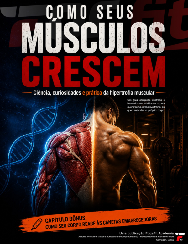 Capa do e-book Como Seus Músculos Crescem, da ForjaFit