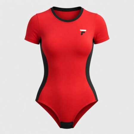 Body Vermelho Manga Curta ForjaFit