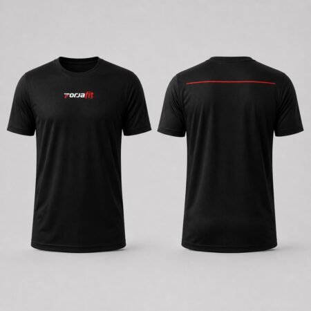 Camiseta Esportiva Preta Minimalista ForjaFit
