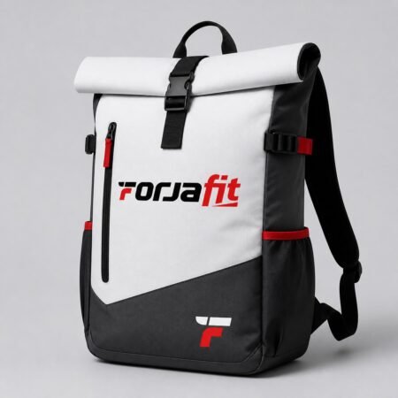 Mochila Branca com Abertura Enrolável ForjaFit